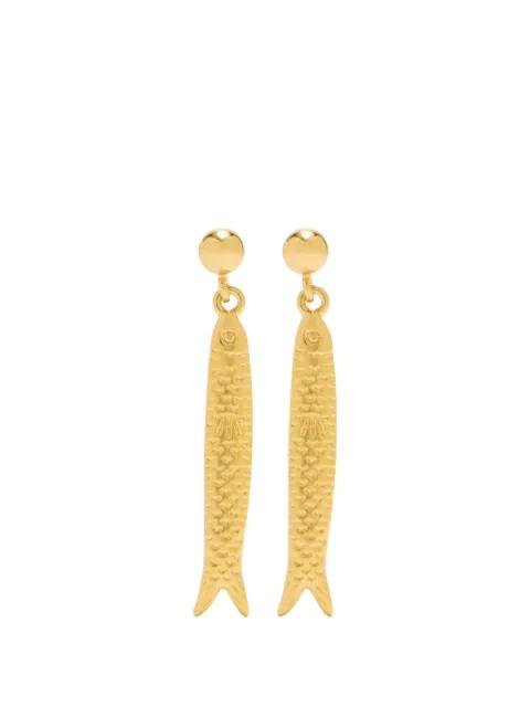 Hippie Fish drop earrings by ANNI LU