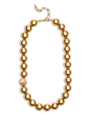 Mother Of Pearl Beaded Necklace by ANNI LU