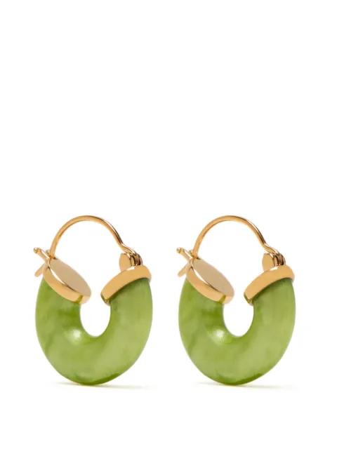 Petit Swell green oasis hoop earrings by ANNI LU