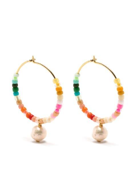 Rainbow Nomad pearl-detail earrings by ANNI LU