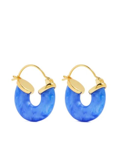 gold-tone resin hoop earrings by ANNI LU