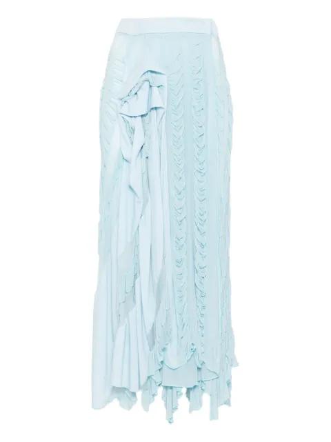 rose-detail ruffled midi skirt by ANNI SALONEN