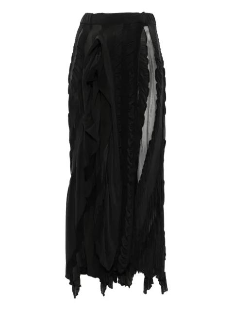 ruffled midi skirt by ANNI SALONEN