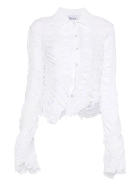 twisted ruffled shirt by ANNI SALONEN