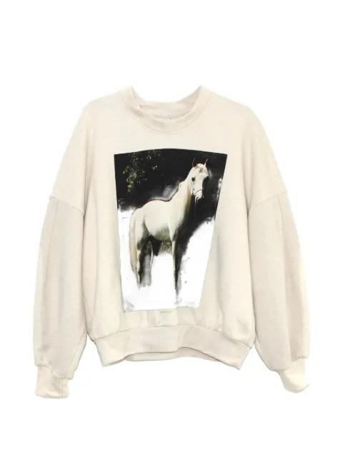 horse-print sweatshirt by ANNTIAN