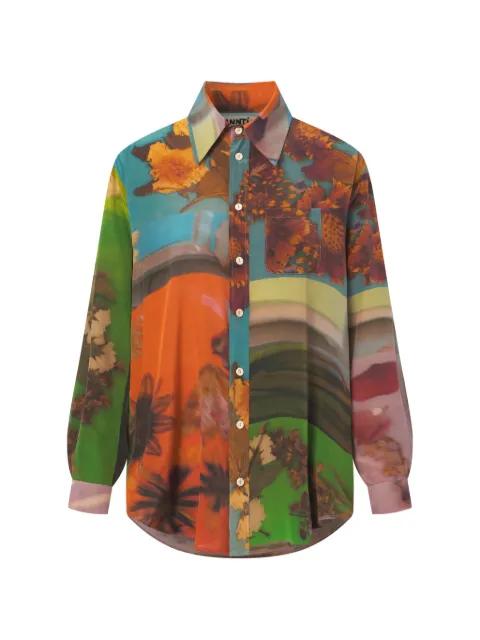 printed long-sleeve shirt by ANNTIAN