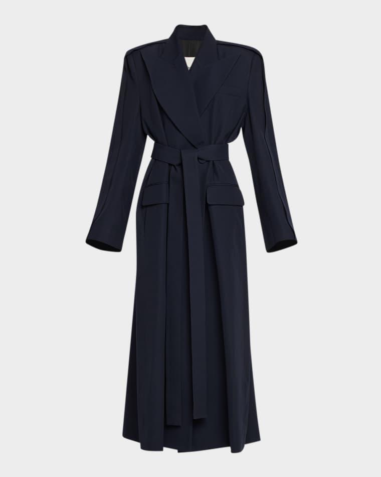 Jean Double-Breasted Wool Long Robe Coat by ANONLYCHILD