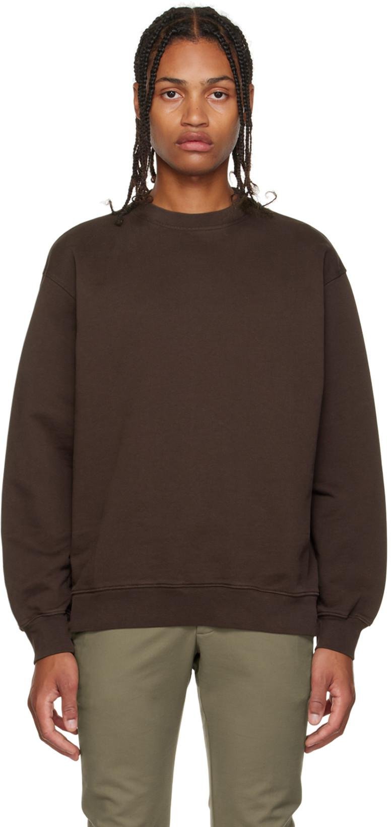 Brown Rib Sweatshirt by ANOTHER ASPECT
