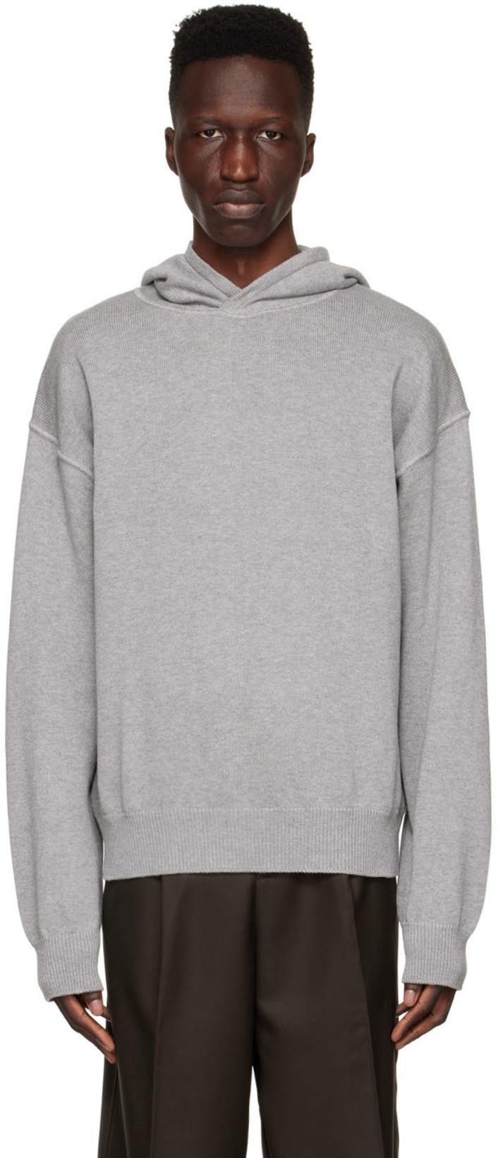 Grey Cotton Hoodie by ANOTHER ASPECT