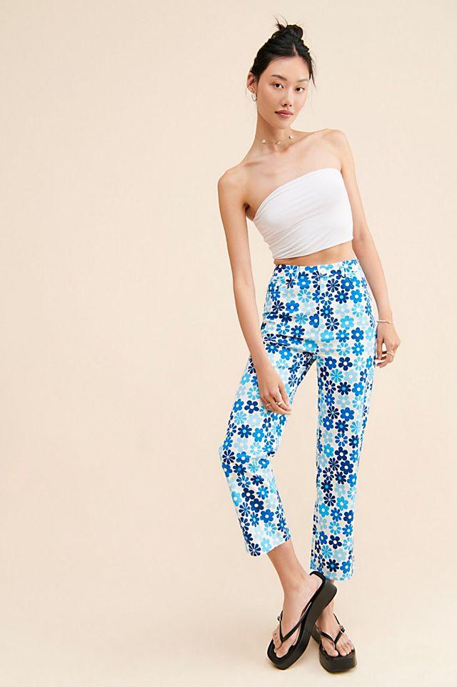 Another Girl Floral Cropped Jeans by ANOTHER GIRL
