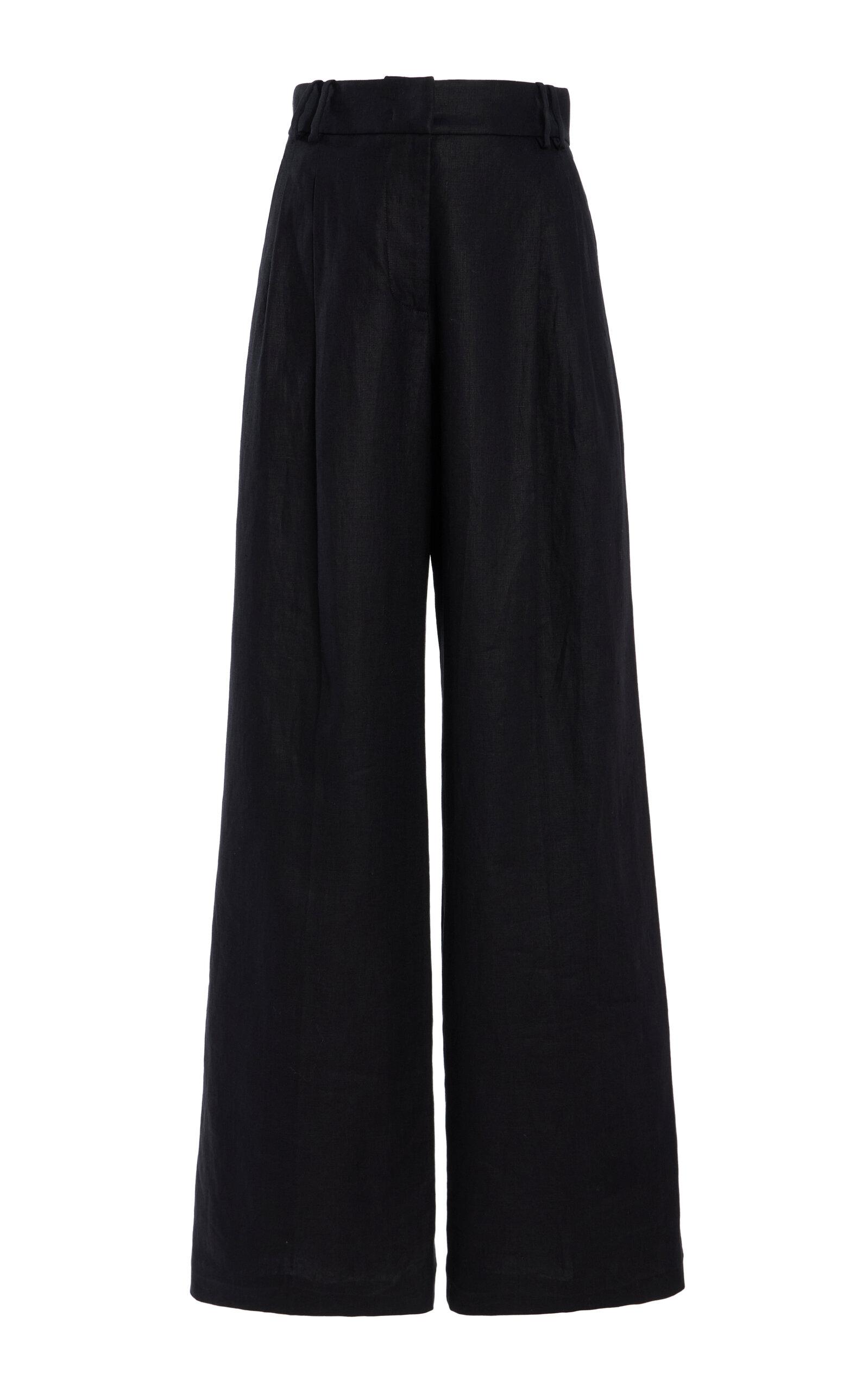 Another Tomorrow Exclusive Pleated Linen Wide-Leg Pants - Moda Operandi by ANOTHER TOMORROW