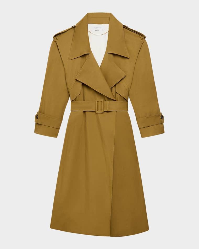 Belted Soft Long Trench Coat by ANOTHER TOMORROW