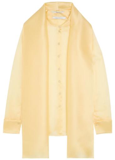 Bow silk-organza blouse by ANOTHER TOMORROW