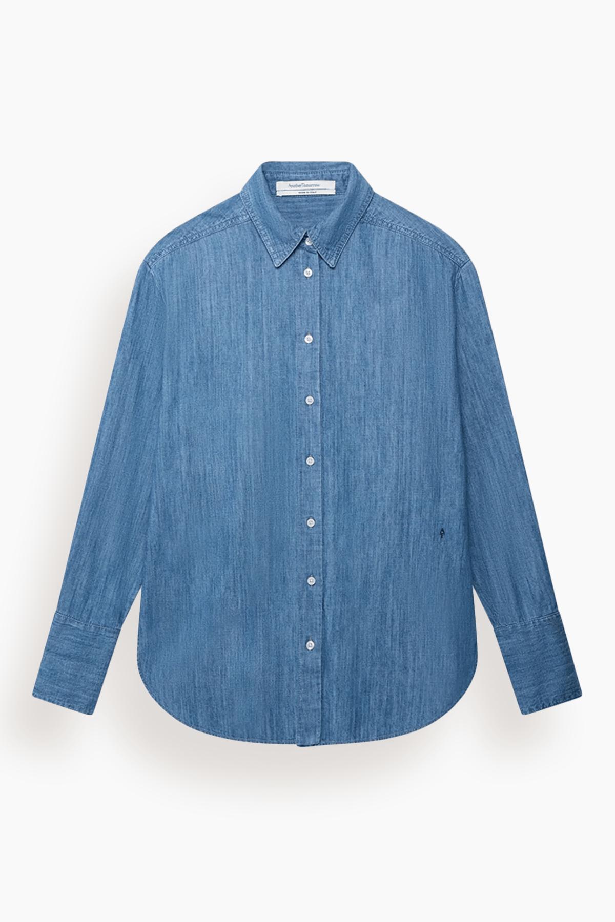 Chambray Shirt in Medium Blue by ANOTHER TOMORROW