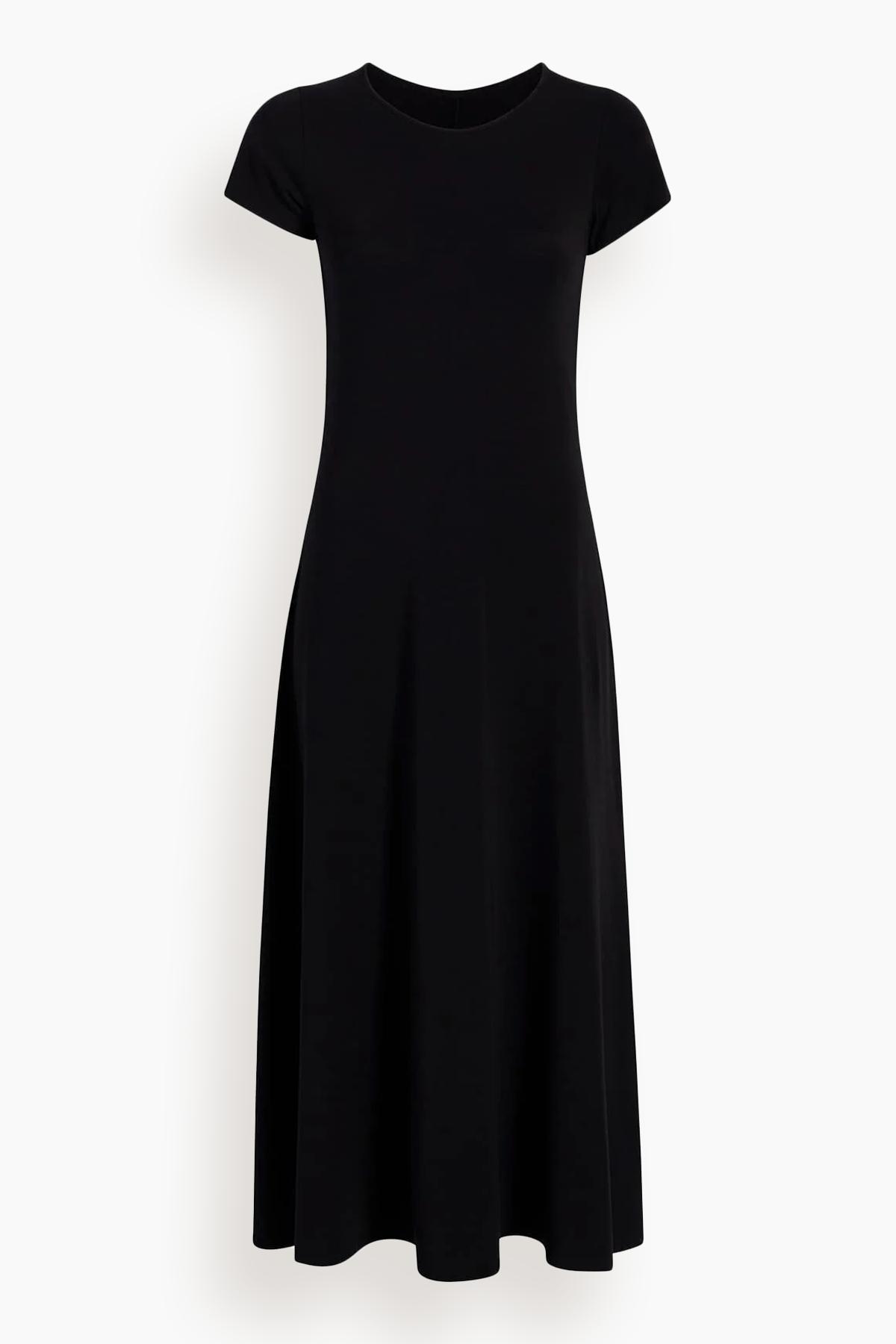 Fitted Tee Dress in Black by ANOTHER TOMORROW
