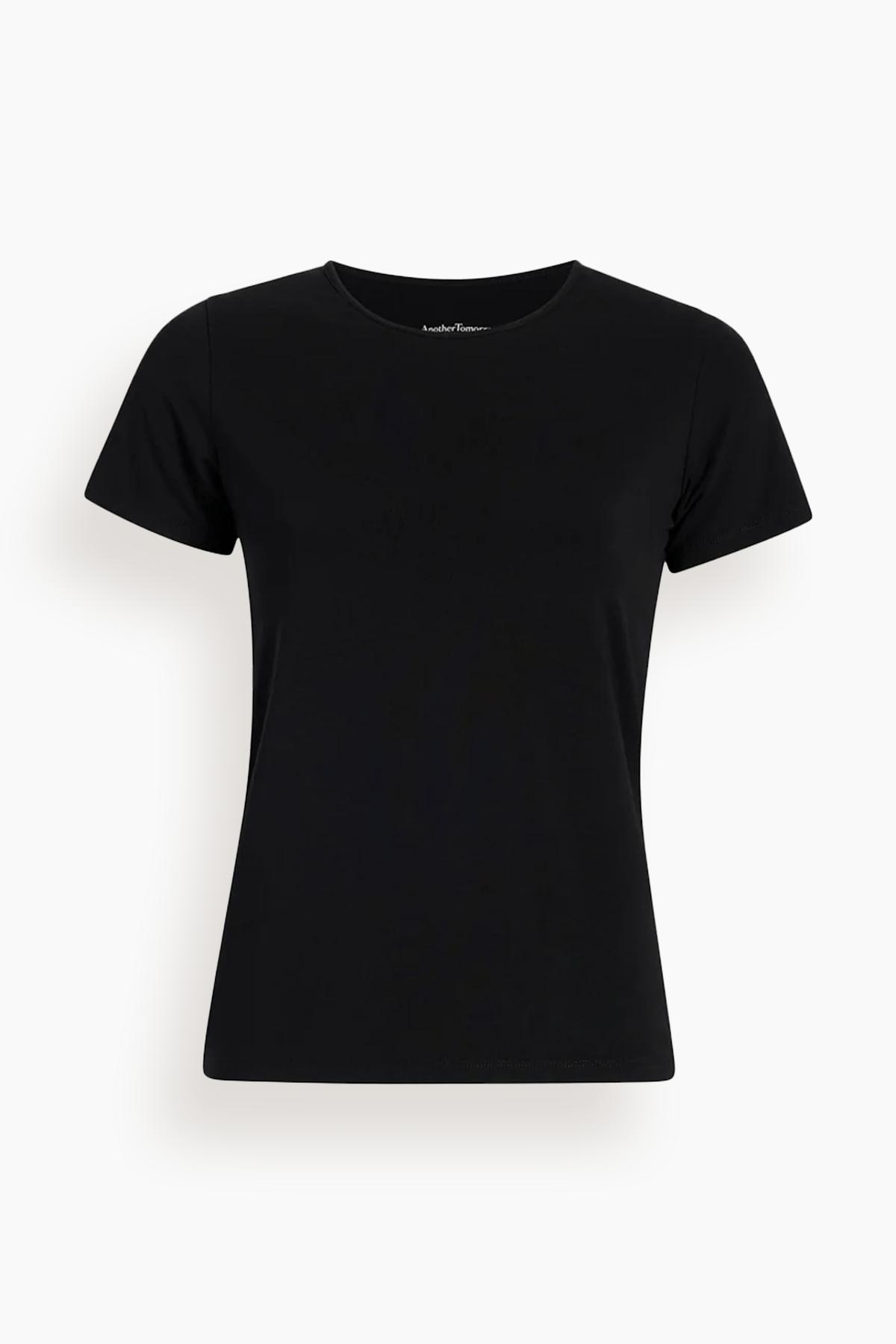 Fitted Tee in Black by ANOTHER TOMORROW