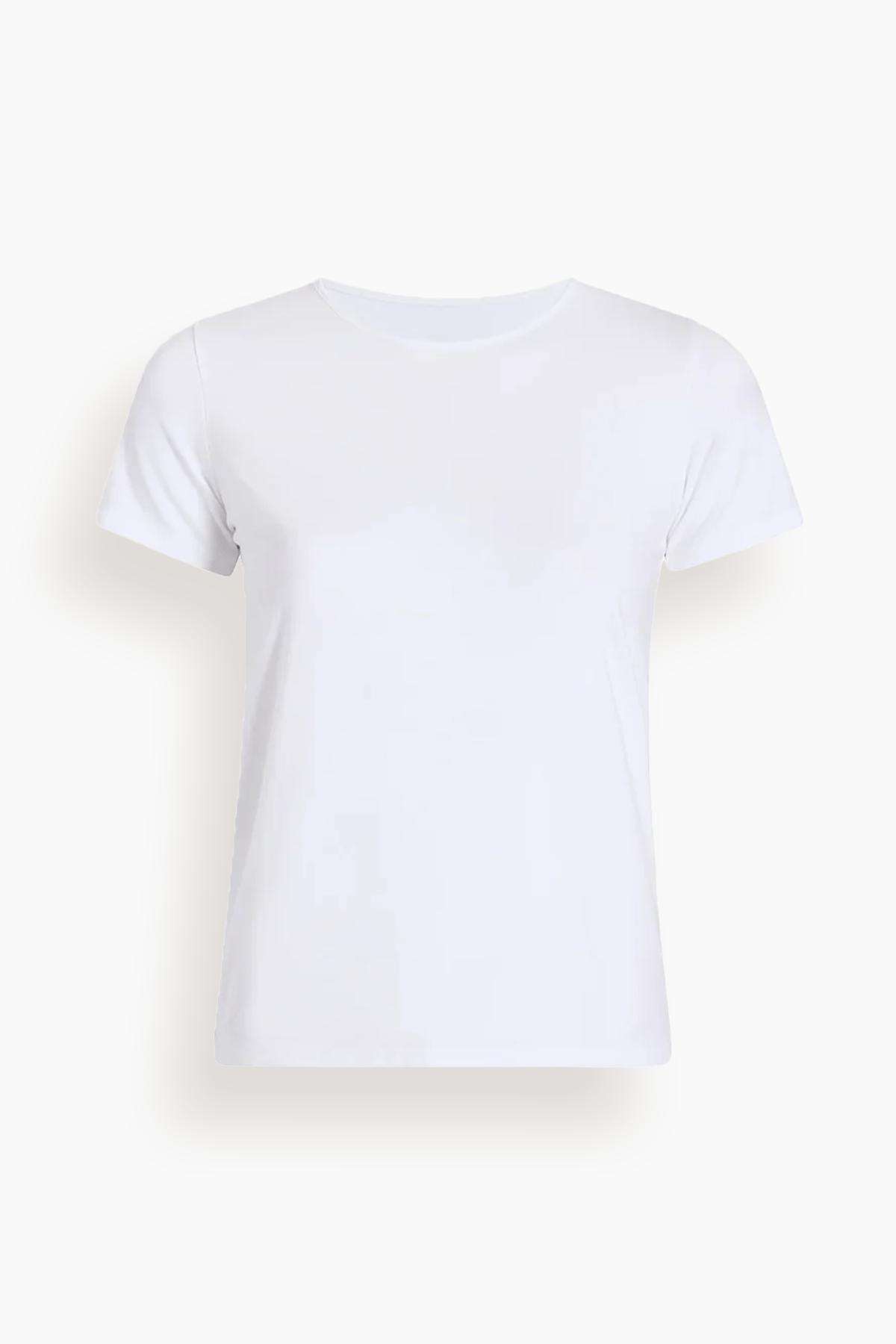 Fitted Tee in White by ANOTHER TOMORROW