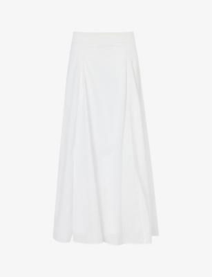 Flared mid-rise woven midi skirt by ANOTHER TOMORROW