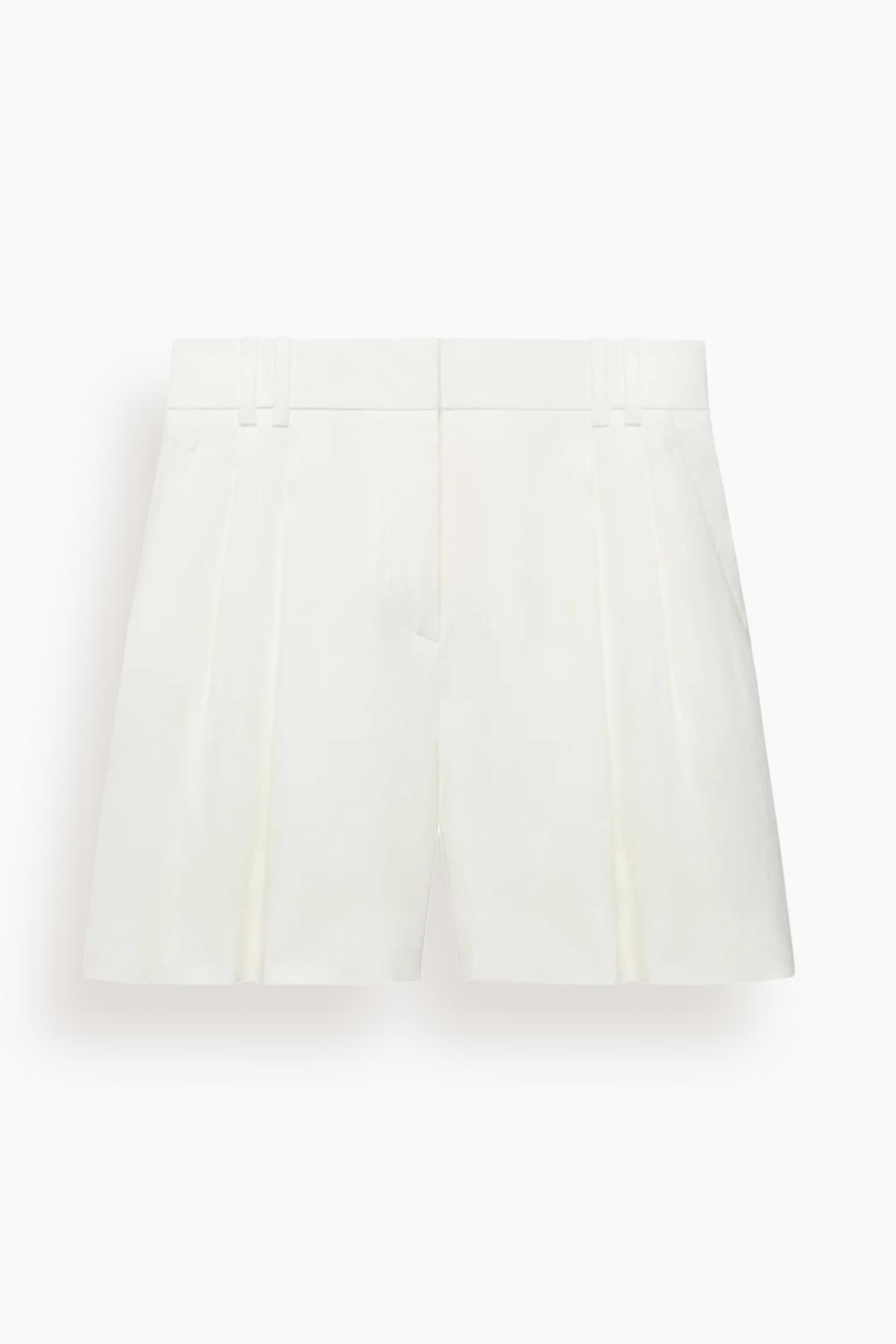 Pleated Short in White by ANOTHER TOMORROW