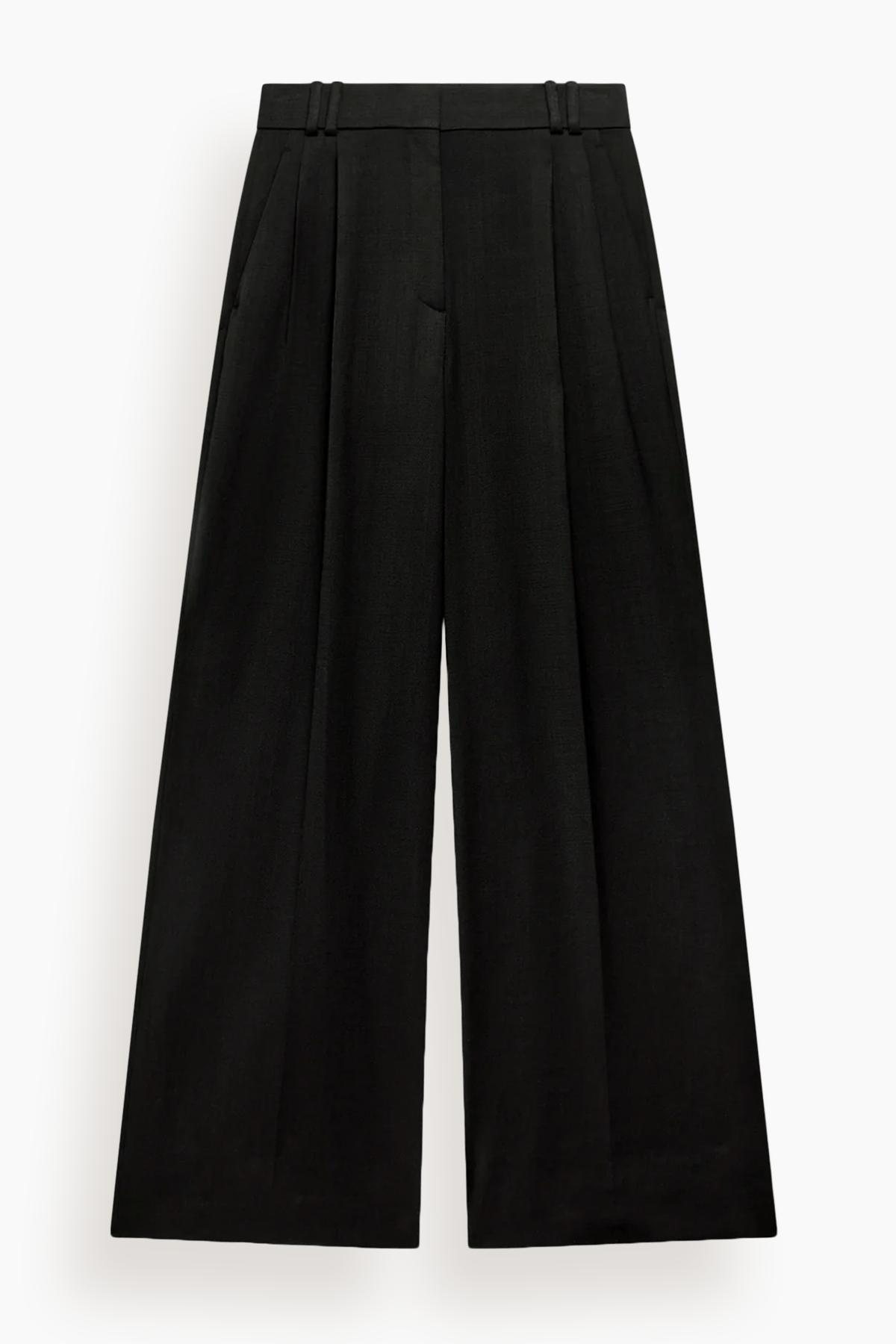 Pleated Trouser in Black by ANOTHER TOMORROW