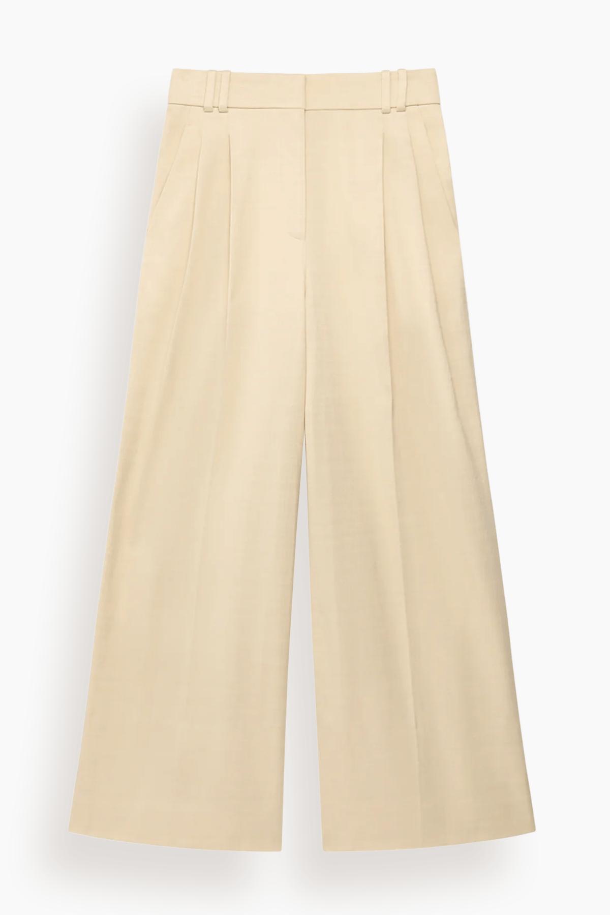 Pleated Trouser in Sand by ANOTHER TOMORROW