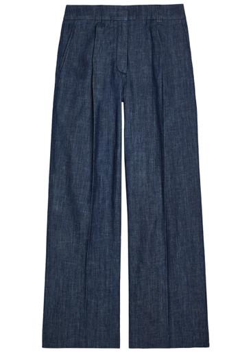 Wide-leg chambray trousers by ANOTHER TOMORROW