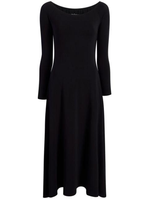boat-neck long-sleeve midi dress by ANOTHER TOMORROW