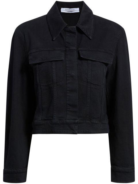 cropped organic-cotton blend denim jacket by ANOTHER TOMORROW