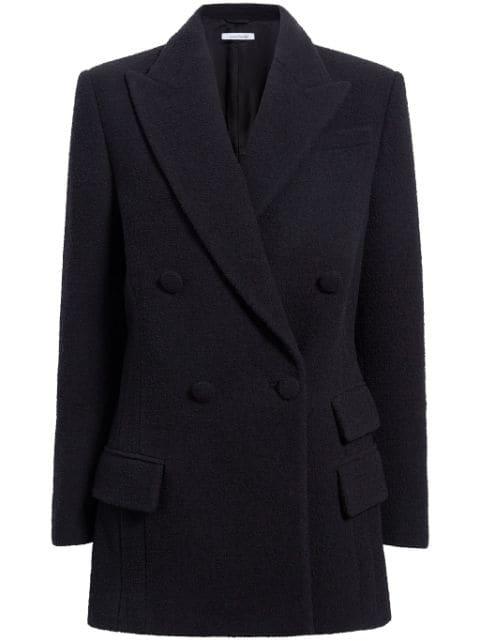 double-breasted bouclé blazer by ANOTHER TOMORROW
