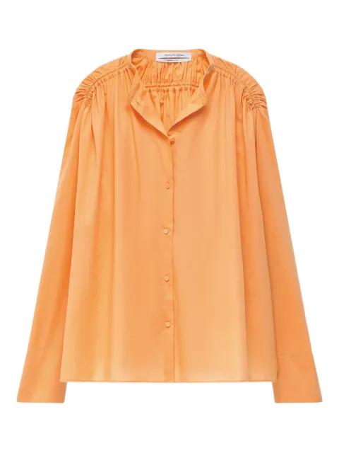 gathered-detail voile blouse by ANOTHER TOMORROW
