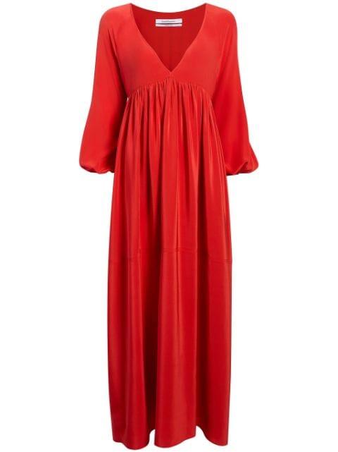 pleated empire midi dress by ANOTHER TOMORROW