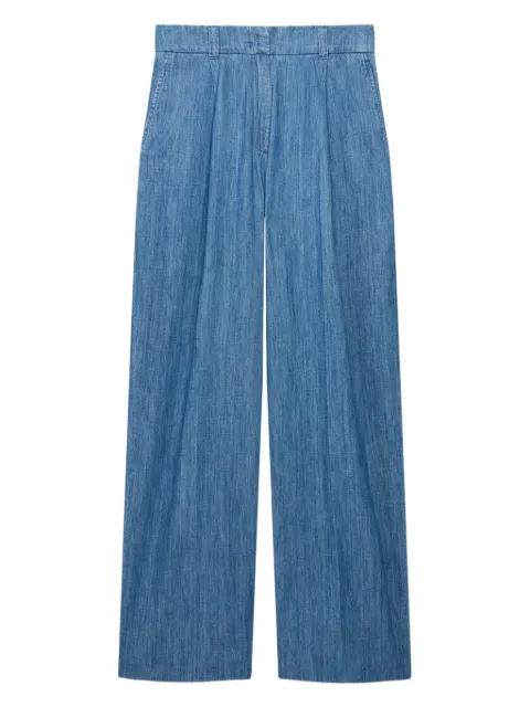 wide-leg chambray trousers by ANOTHER TOMORROW