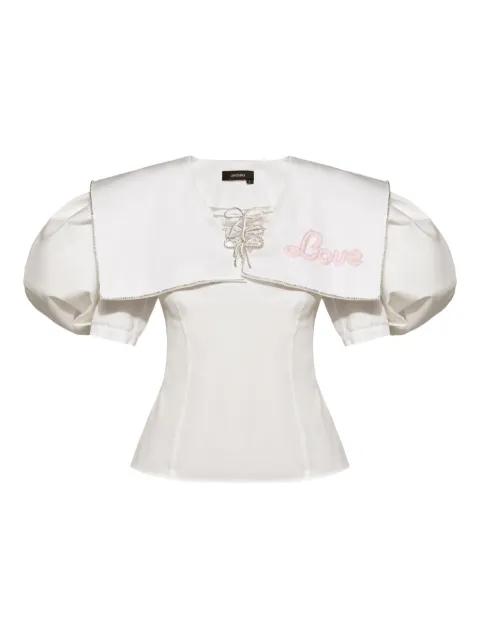 embroidered cotton blouse by ANOUKI