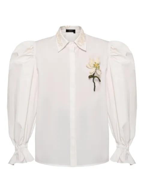 floral-appliqué shirt by ANOUKI