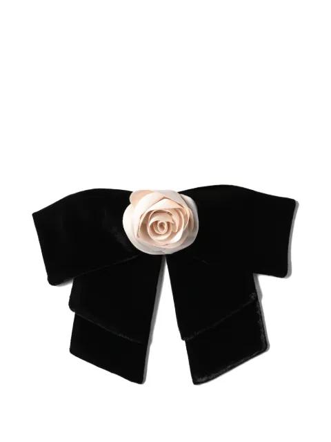 flower embellished bow hair accessory by ANOUKI