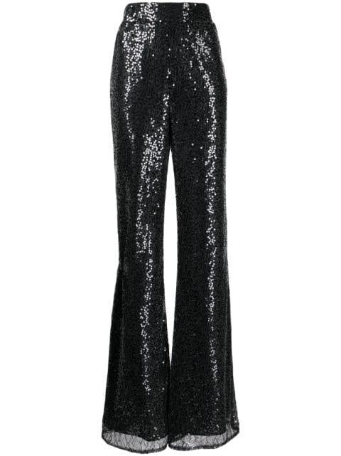 high-waisted sequin-embellished trousers by ANOUKI
