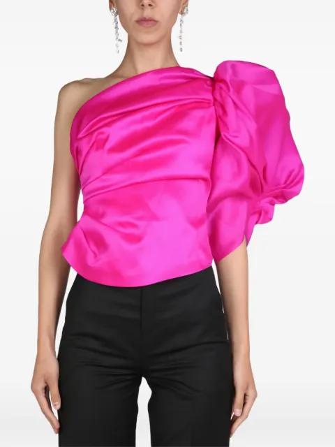 one-shoulder puff-sleeve top by ANOUKI