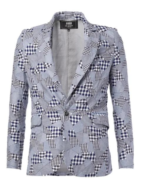 Gingham patch blazer by ANREALAGE