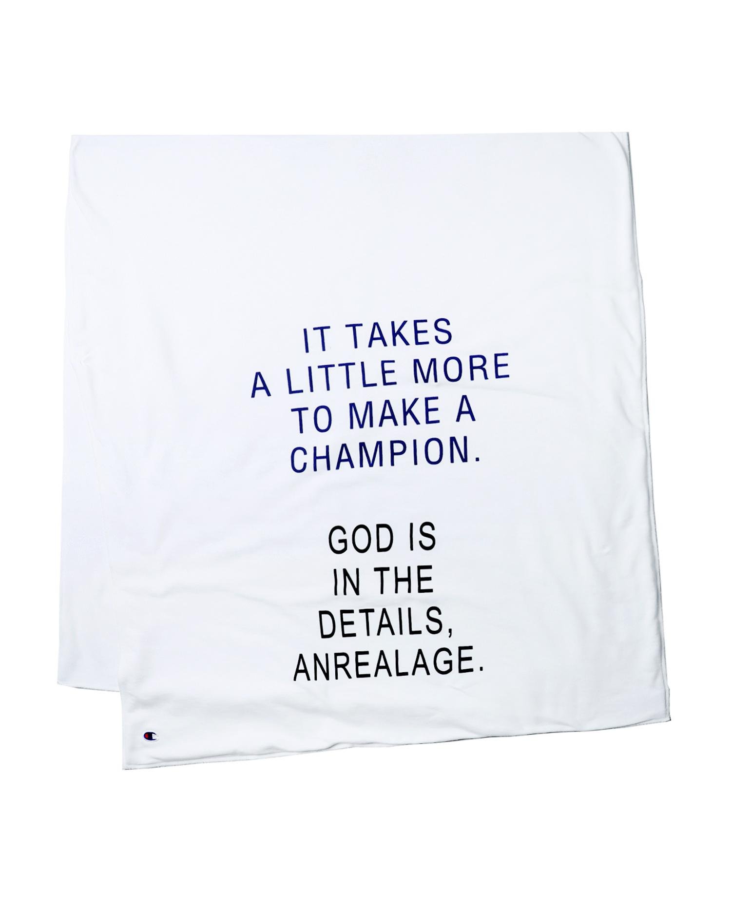 X Champion scarf by ANREALAGE