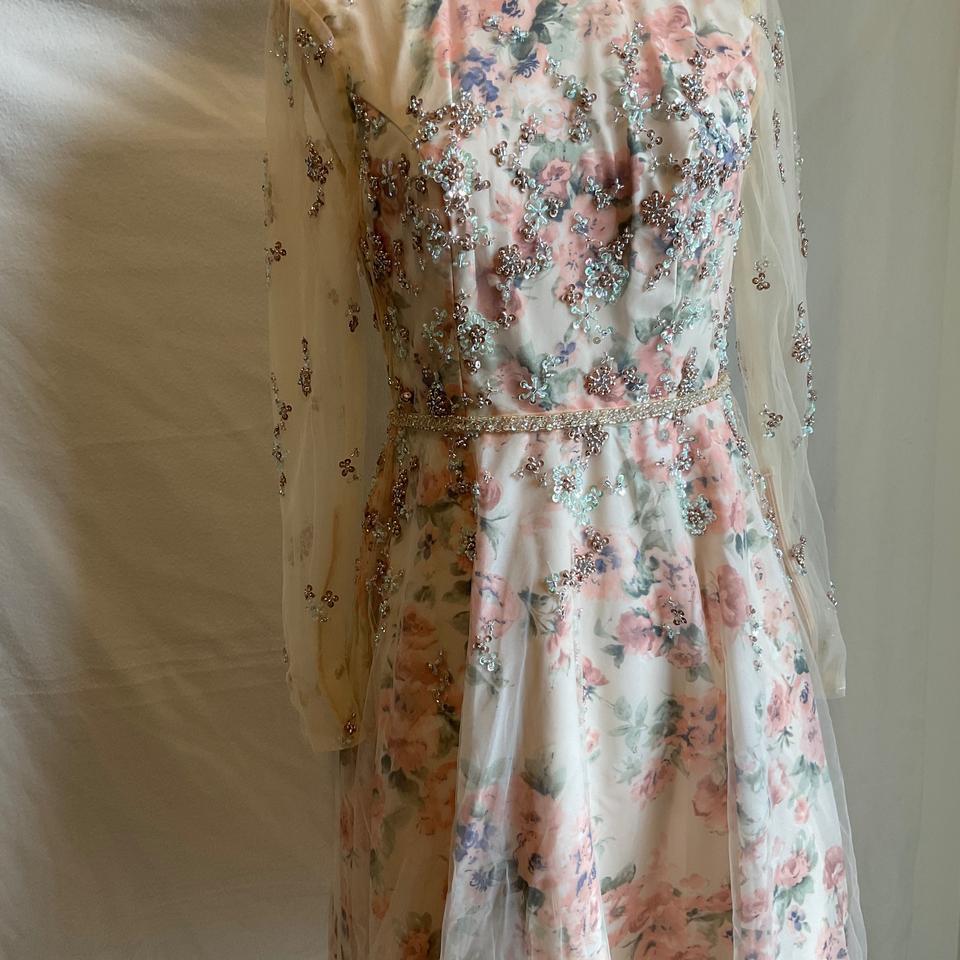 Anthropologie New Mac Duggal Angelica Midi Sleeves Beaded Sz8 Mid-length Formal Dress by ANTHROPOLOGIE