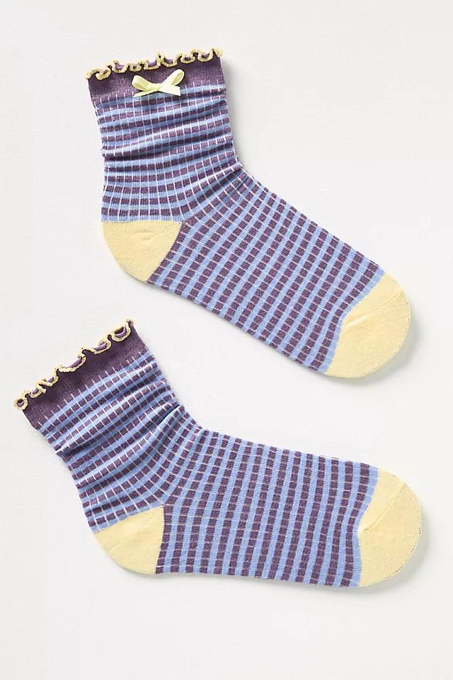 Striped Bow Socks by ANTHROPOLOGIE