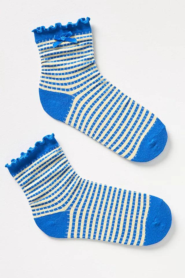 Striped Bow Socks by ANTHROPOLOGIE