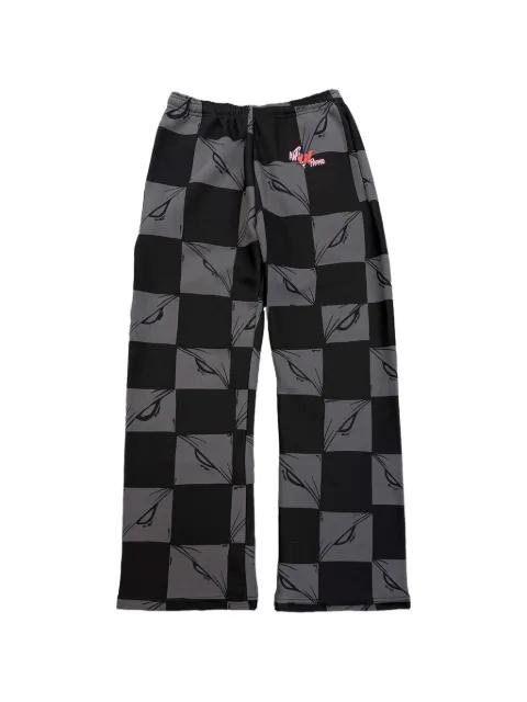 checkered "Black/Grey" track pants by ANTI PROMO
