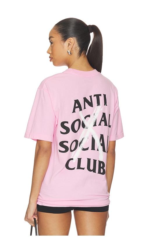 Anti Social Social Club Cancelled Hand Painted Tee in Pink by ANTI SOCIAL SOCIAL CLUB