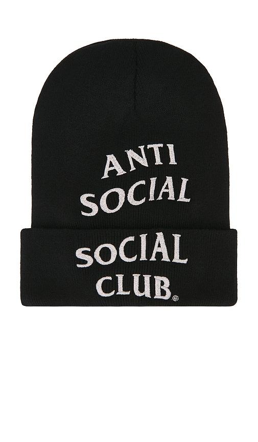 Anti Social Social Club Embroidered Beanie in Black by ANTI SOCIAL SOCIAL CLUB
