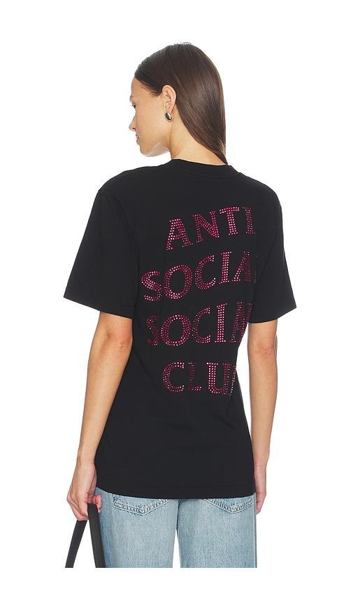 Anti Social Social Club Rhinestone Mind Games Tee in Black by ANTI SOCIAL SOCIAL CLUB