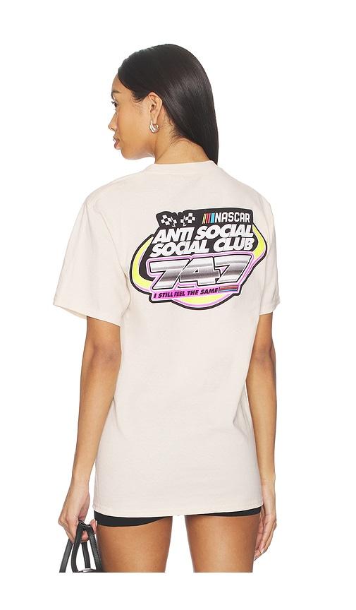 Anti Social Social Club x Nascar 747 Tee in Cream by ANTI SOCIAL SOCIAL CLUB