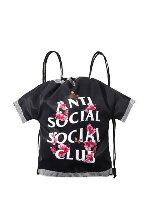 Cute AF Black Drawstring Bag "Camo" backpack by ANTI SOCIAL SOCIAL CLUB