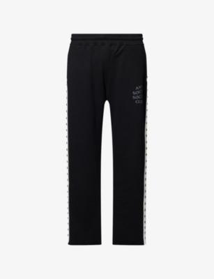 Studded Straight-Leg Cotton-Jersey Jogging Bottoms by ANTI SOCIAL SOCIAL CLUB