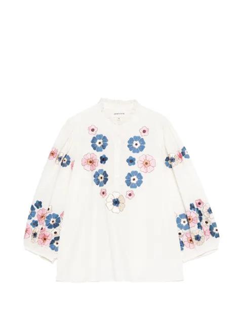 Amantina floral-embroidered blouse by ANTIK BATIK